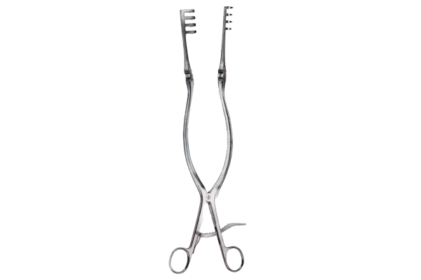 Retractor Self Retaining Beckmann 4 X 4 Sharp Prongs 12.25inch Long Hinged Arms